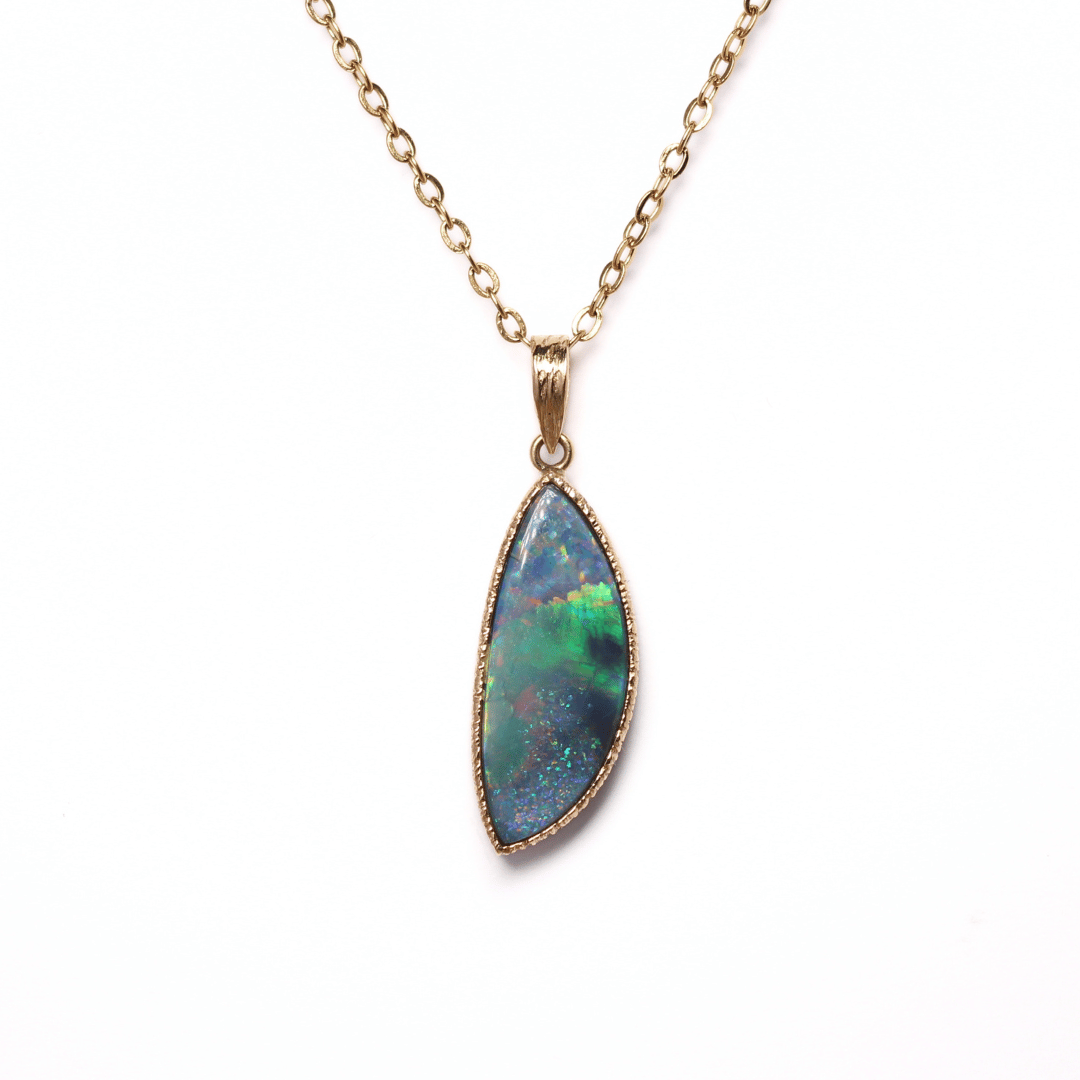 14K イエローゴールド ブラックオパール ペンダント 2.79CT 14K イエローゴールド ブラックオパール ペンダント 2.79CT