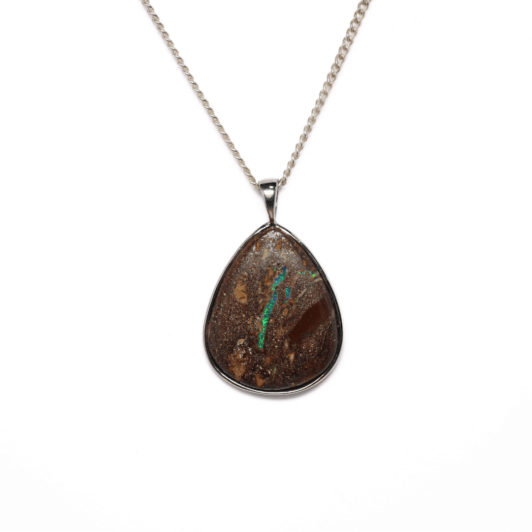 Sterling Silver Boulder Opal Pendant – The Australian Opal