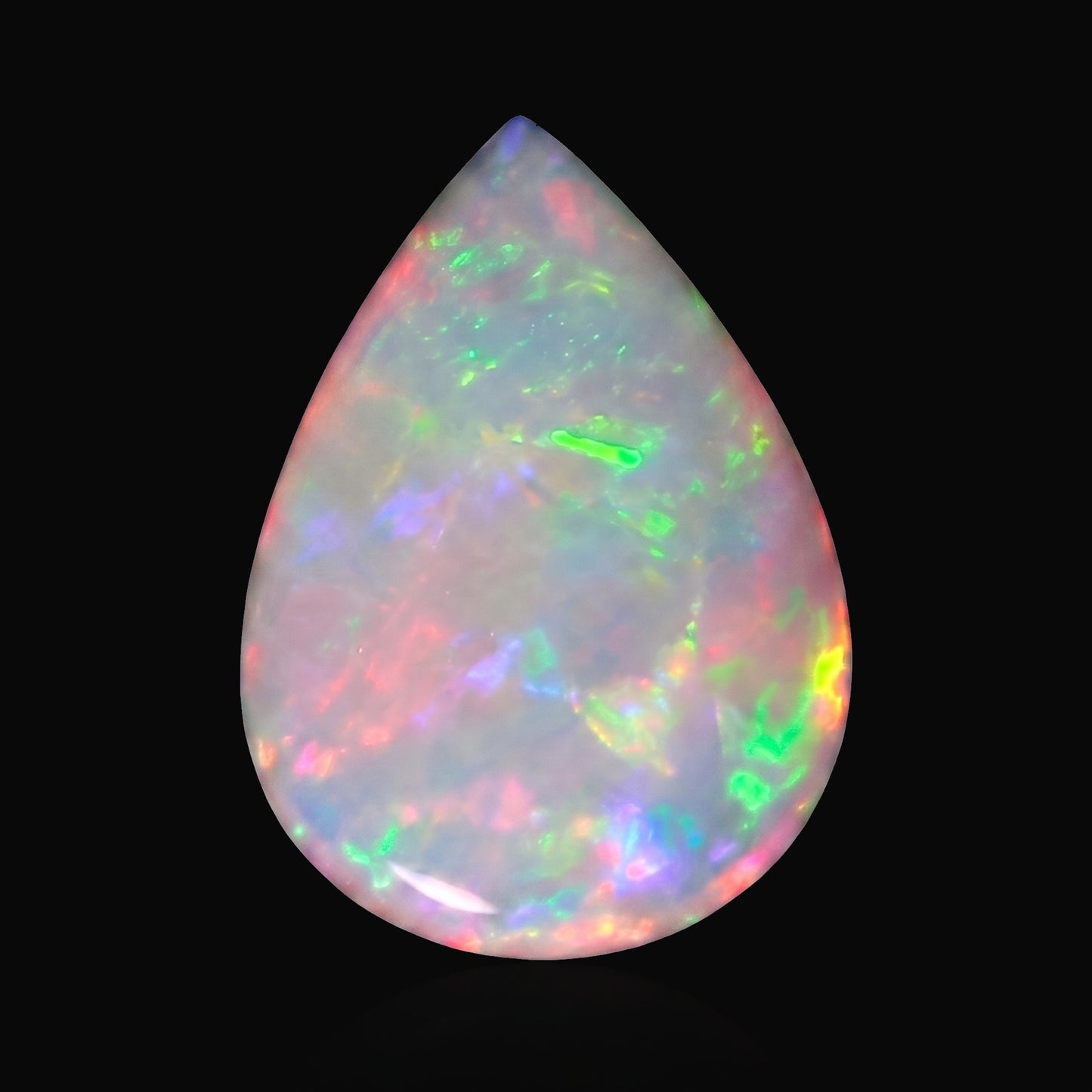 crystal opal gemstone 1.22ct on black — crystal opal house style, The Australian Opal & Diamond Collection Adelaide