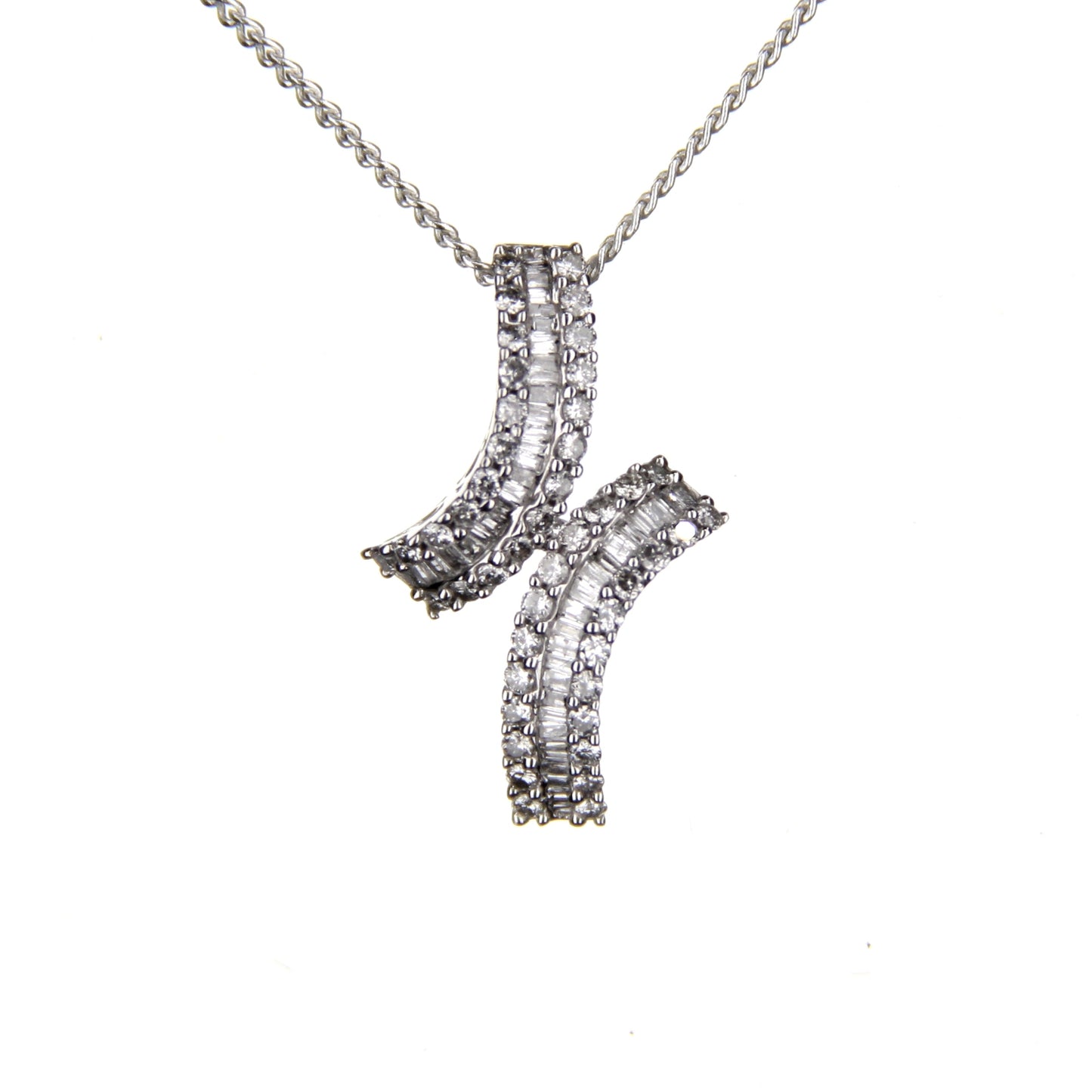 0.60ct Diamond Pendant set in 18K White Gold