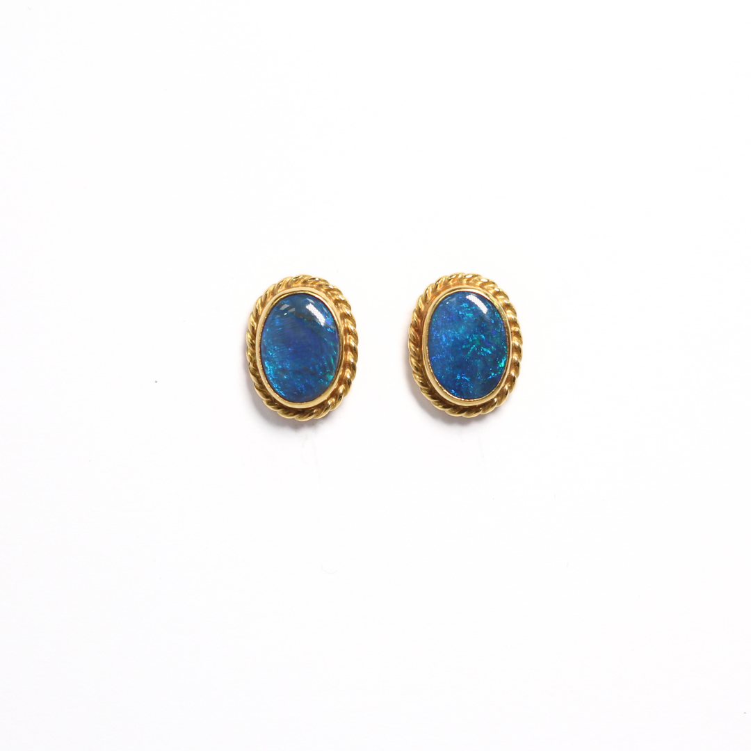 Black Opal Earrings
