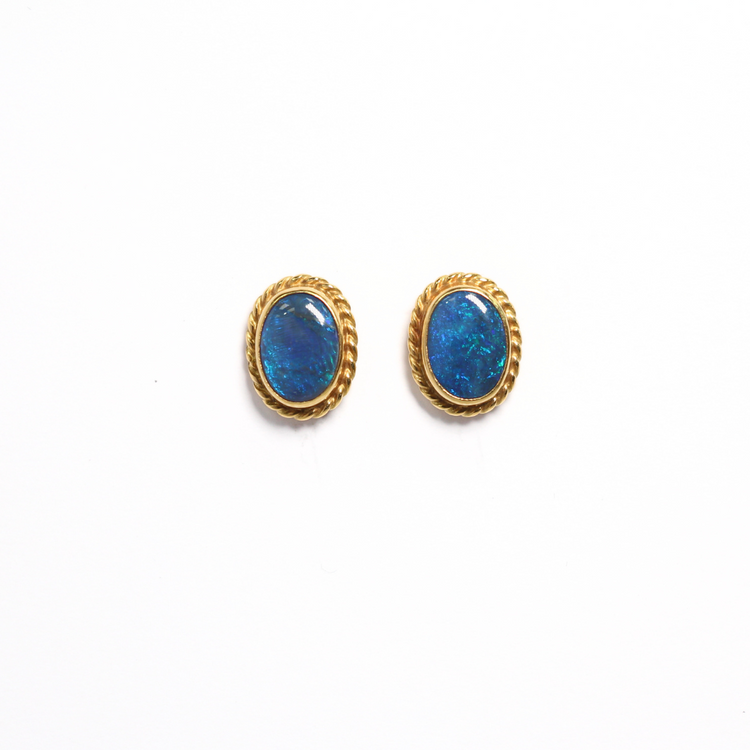 Black Opal Earrings
