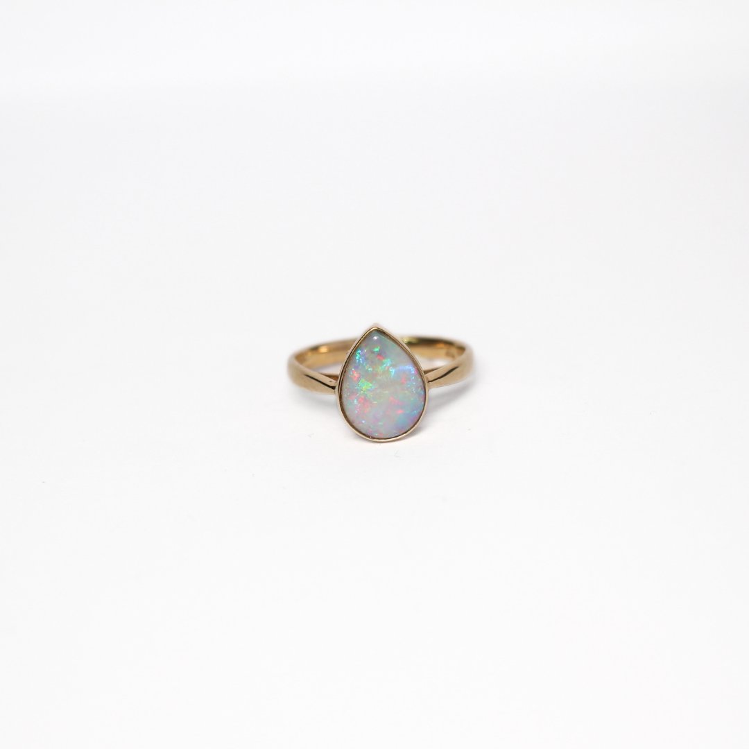 Crystal opal ring
