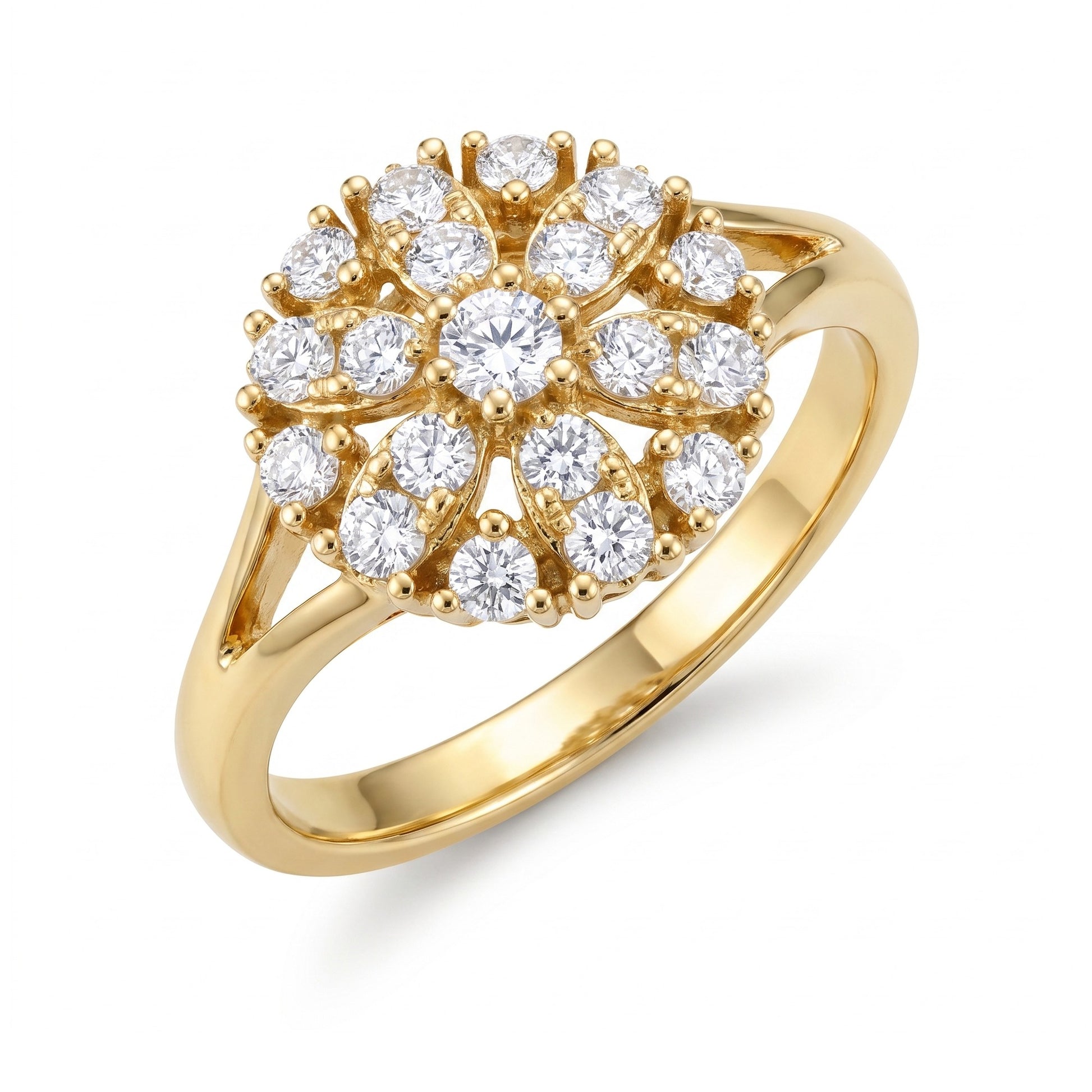 0.46ct Diamond Ring Set in 18K Yellow Gold — The Australian Opal & Diamond Collection Adelaide
