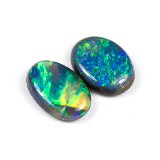 pair of black opal gemstones 1.35ct — The Australian Opal & Diamond Collection Adelaide
