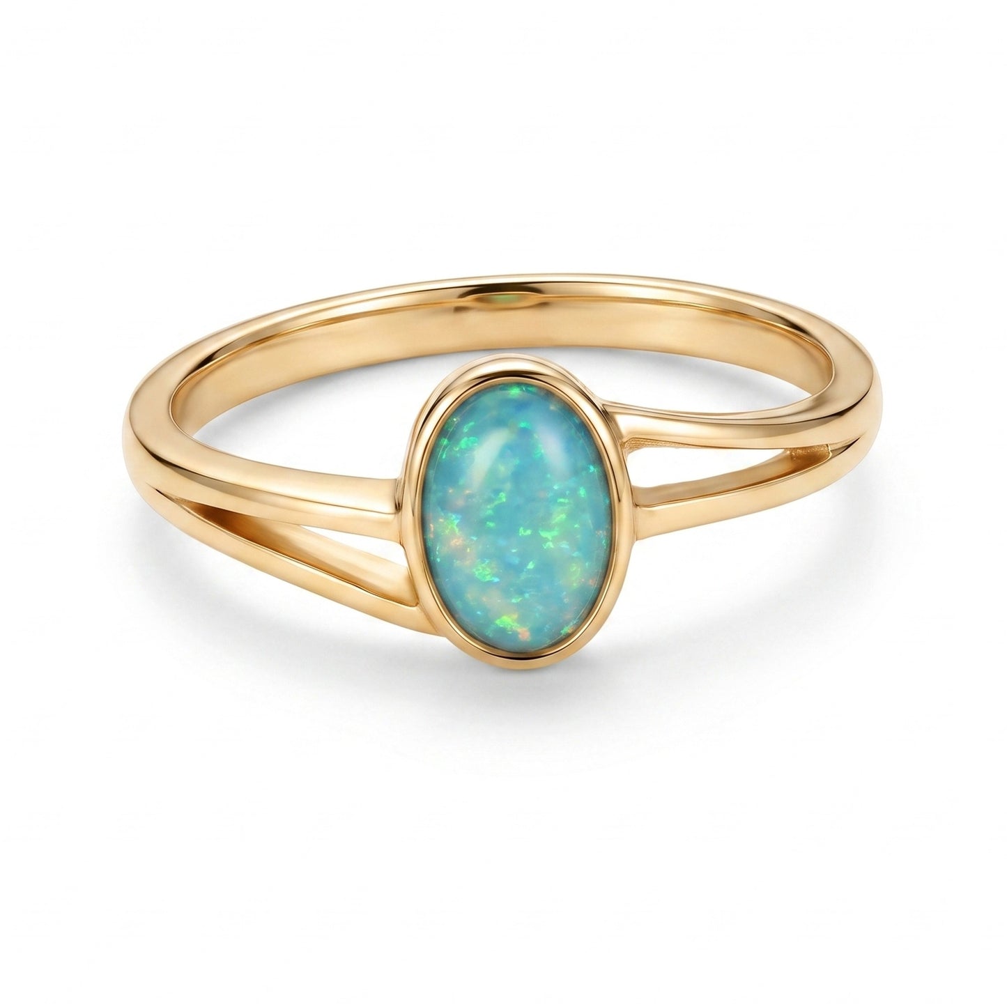 14K Yellow Gold Black Opal Ring 0.67CT — The Australian Opal & Diamond Collection Adelaide