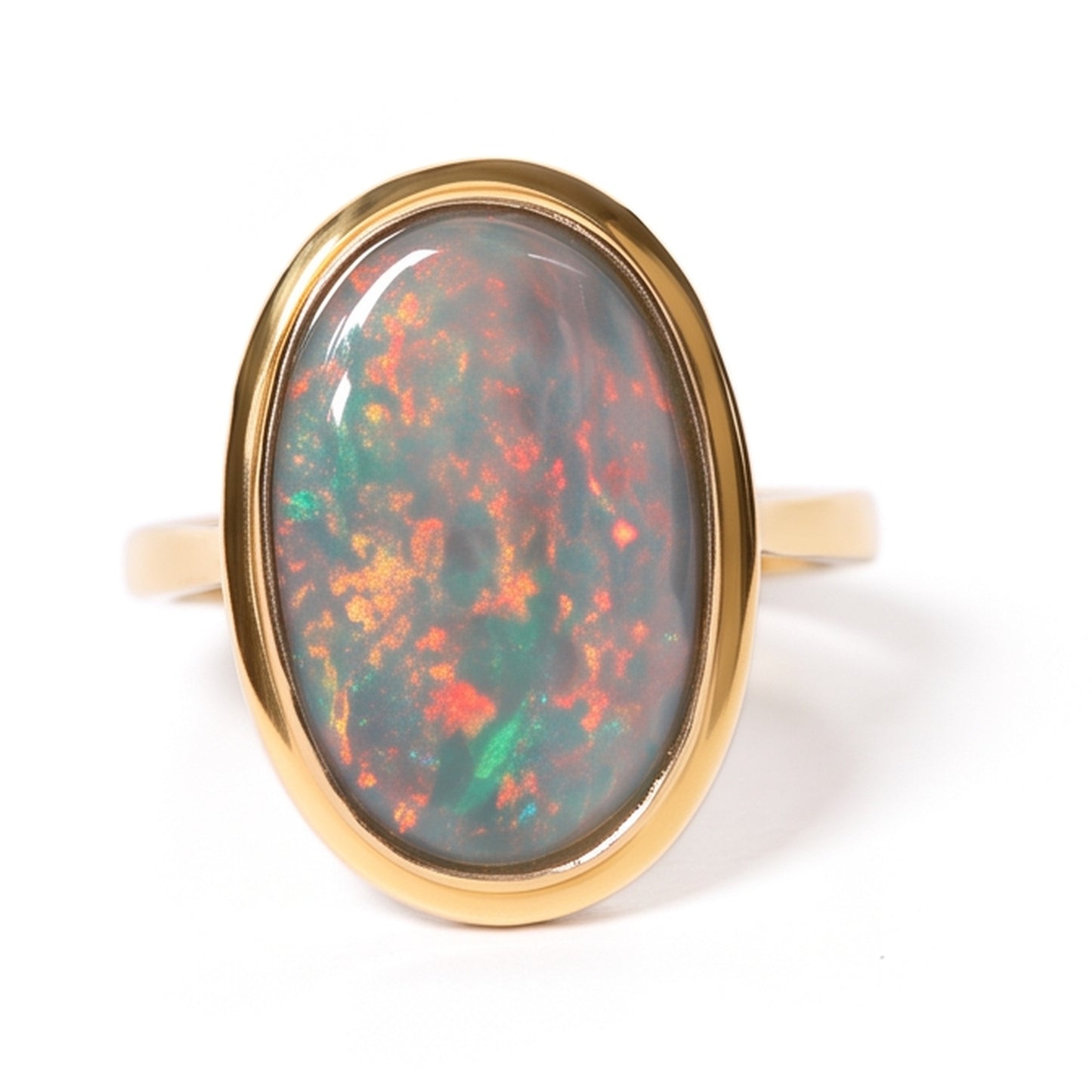 18K yellow gold black opal ring 3.35ct — The Australian Opal & Diamond Collection Adelaide