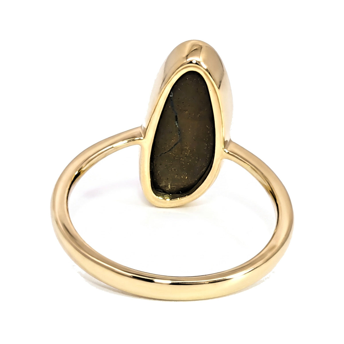 10K Yellow Gold Doublet Opal Ring 2.45CT