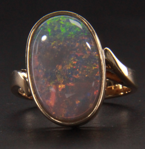 Black Opal Ring 010321