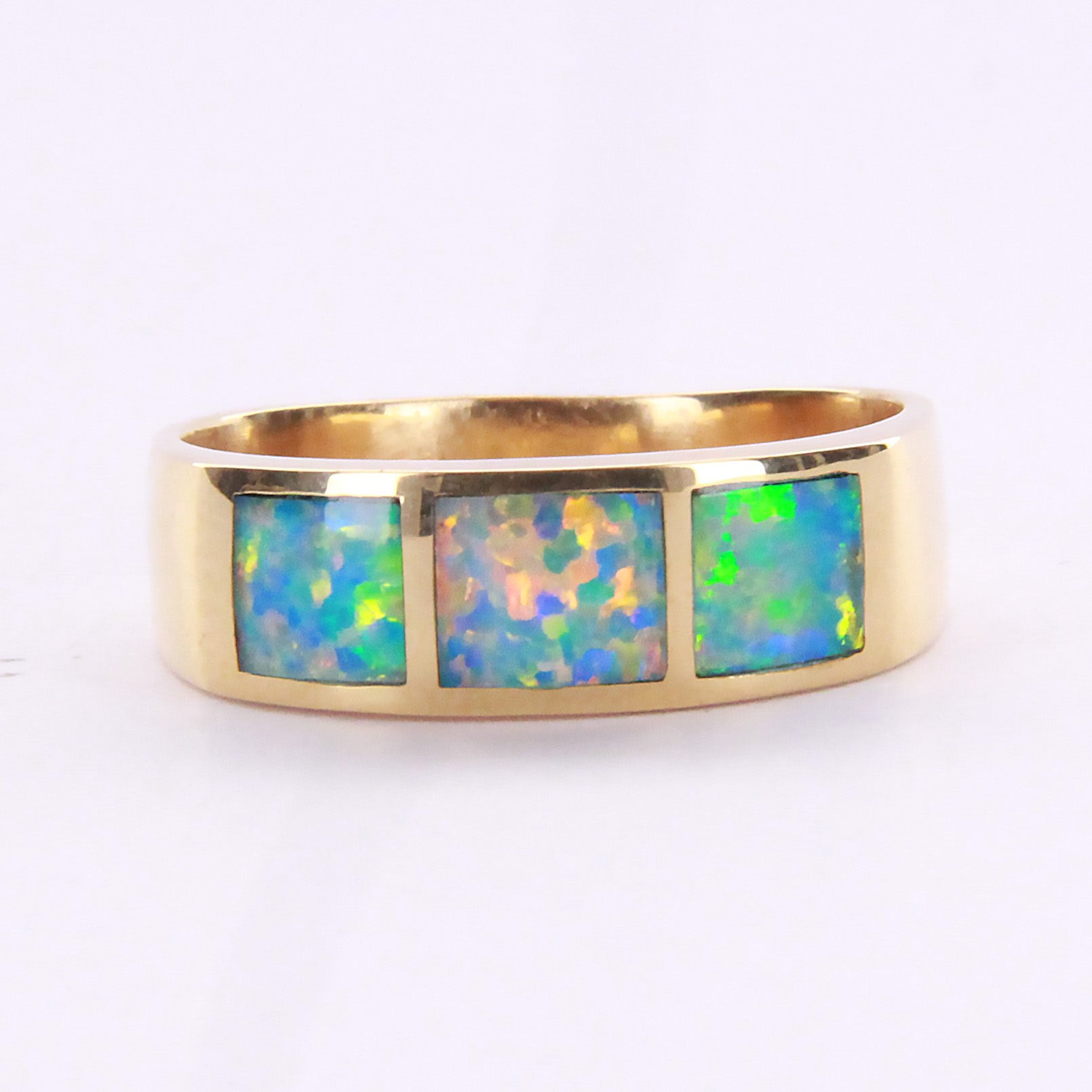 Australian Opal Inlay Rings
