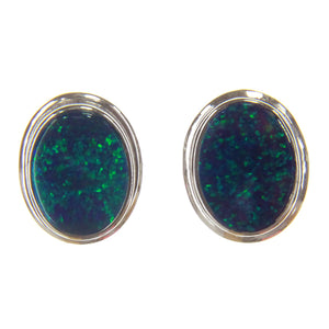 Black Opal Earrings 090013